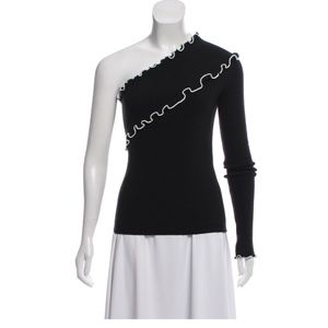 MSGM Rib Knit One-Shoulder Sweater XS/S